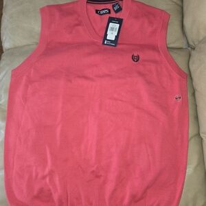 Chaps Coral Sleeveless V-Neck Sweater Vest